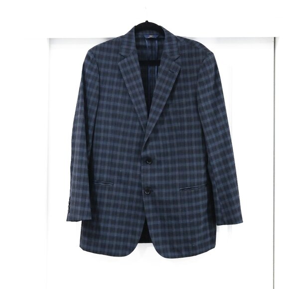 Brooks Brothers 346 Regent Fit Size 40R Blue Plaid - Picture 1 of 11